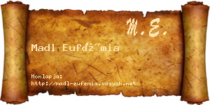 Madl Eufémia névjegykártya